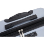 Expandable 3 Piece Luggage Sets PC Lightweight Suitcase with Two Hooks, Spinner Wheels, TSA Lock, (20/24/28), Silver
